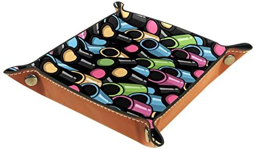 Лакричные Бонбони Практична Тава за съхранение от Микрофибър, Тава за Офис Бюрото, Нощни Органайзер за Съхранение на Ключове, Часовник, мобилен Телефон, Бижута (16X16 см)
