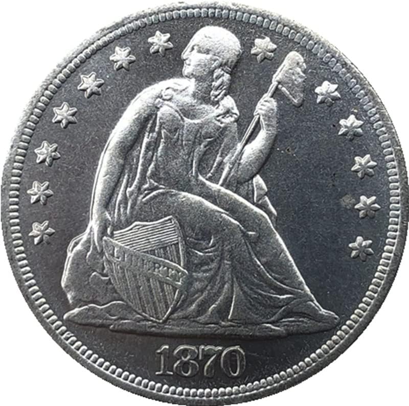 Американските монети 1870 година, Месинг със сребърно покритие, Монети Старинни Занаяти Чуждестранни Възпоменателни Монети