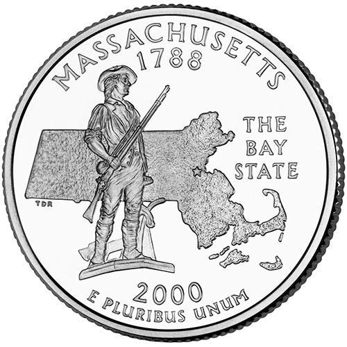 2000 Лири Стерлинги за Четвърт долар на щата Масачузетс, Вдигна монетен двор на САЩ, без да се прибягва