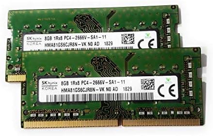 Истински OEM лаптоп SK Hynix Ram HMA81GS6CJR8N-VK 16 GB (2X8 GB) PC4-21300 DDR4-2666 Mhz, Без ECC, Без буфериране CL19 260-Пинов sodimm памет 1,2 В Ad-лаптоп памет (16 GB (2x8 GB))