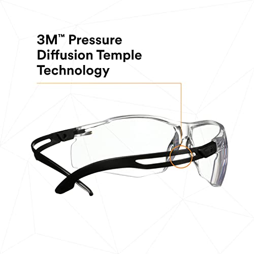 Защитни очила 3M, серия SecureFit 500, 20 броя в опаковка, Удароустойчив ANSI Z87, Регулируеми лък тел с храповиком, Спортни, Защитни очила, Прозрачни лещи против надраскване, че