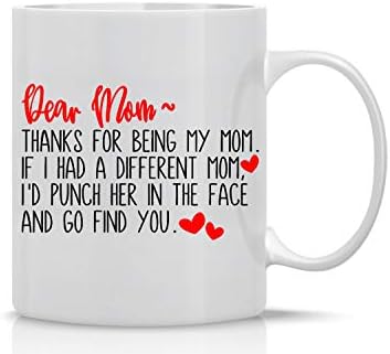 Благодаря, че Си ми майка, Забавна кафеена чаша - най-Добрите подаръци за рожден Ден за мама, Уникален подарък с кляпом за нея от дъщеря си или сина си, Идея за подарък за рождения Ден на майка си, чаши за Кафе на 11