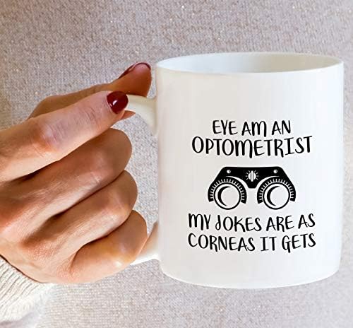 Retreez Смешни Mug - Eye Аз съм един optometrist, Моите Вицове, тъй като Роговицата, Той получава Керамични чаши за кафе с капацитет от 11 грама - Забавни, Саркастичные, Вдъхновяващи подаръци за рожден ден за него,