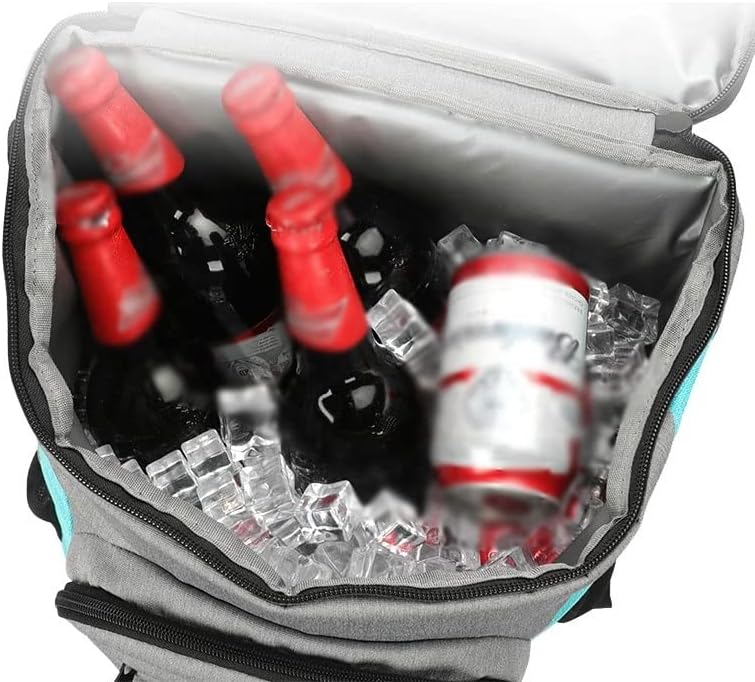 ЗАКУПУВАНЕ на Оксфорд Голяма чанта-хладилник, Термос за Обяд, кутия за Пикник Изолиран Стръмен Раница, пакет с лед, Термос-переноска, Топлинни чанти за рамо (Цвят: черен размер: код L)