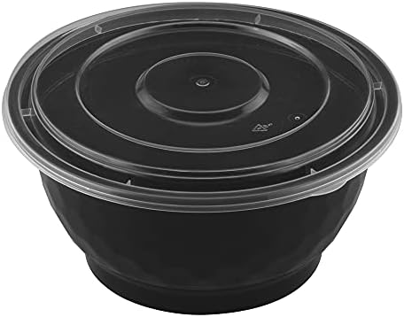 Купички за храна за вкъщи TIYA - Черни пластмасови контейнери за съхранение - за Многократна употреба, подходящи за използване в микровълнова фурна и съдомиялна маши?