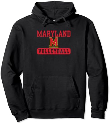 Волейбольный Лого Maryland Terrapins Официално Лицензиран Пуловер с качулка