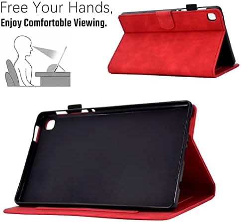 Съвместимост с/Уплътнител за tablet PC, iPad Air 1/2, iPad 2017/2018 поколение (iPad 5/6/8/9) Магнитен чанта-портфейл със сгъваща се стойка XXTTYH (Червен)
