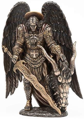 Тихоокеанския стоки Статуя на Св. Михаил, Убивающего Зъл Дракон, Могъщ Воин и Защитник на Сан Мигел (10 инча)