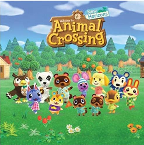 Плодородна Художествени Галерии Animal Crossing Нови Хоризонти 6x6 инча Печат Върху Платно, Плакат на Стенен монтаж Арт Декор - Съставът на групата Герои