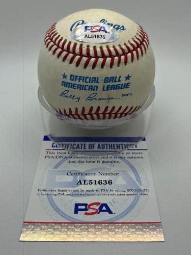 Клиф Джонсън Астрос Янкис Подписа Автограф Официален Представител на MLB Бейзбол PSA ДНК - Бейзболни топки С Автографи