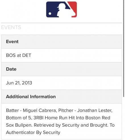 Мигел Кабрера В играта Използвал Подписан Хоумран за кариера 341 MLB Бейзбол Holo 2013 MVP - Използваните бейзболни топки В игра