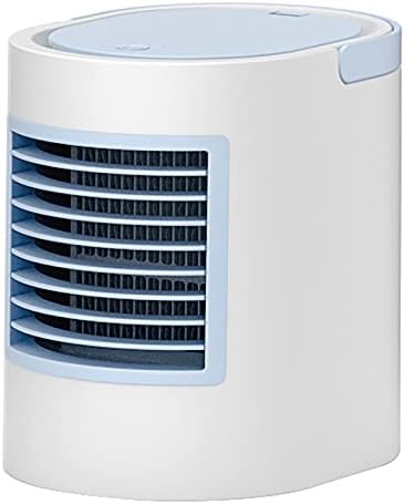 На вентилатора-Охладител Botitu, Персонален Овлажнител с Циркулация на въздуха 4 в 1, 3 Платна Распылительный вентилатор, Подходящ за домашен офис на открито, Синьо