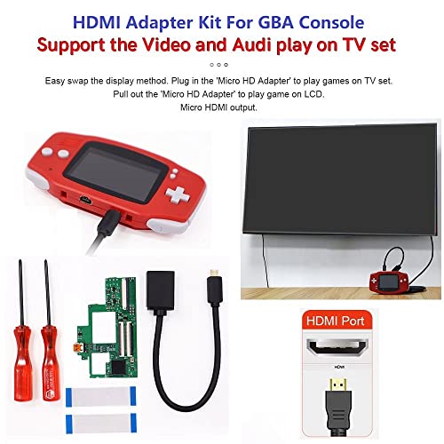 HISPEEDIDO HDMI Модни Комплекти Адаптер Комплекти печатни Платки TV Конвертор USB към HDMI Аксесоари Съвместима с GameBoyAdavanceGBA 40Pin