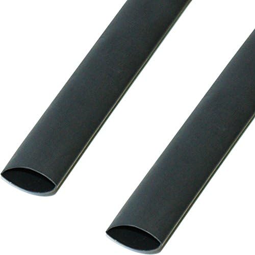 Свиване тръба 2: 1 черен цвят на метър (30 мм вътре, 2 м)