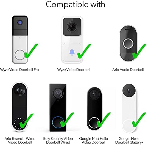 Захранващ Адаптер Wasserstein е Съвместим с Wyze Video Doorbell Pro, Google Nest Doorbell (батерия), eufy Security Doorbell и кабелен видеодомофоном Arlo Essential