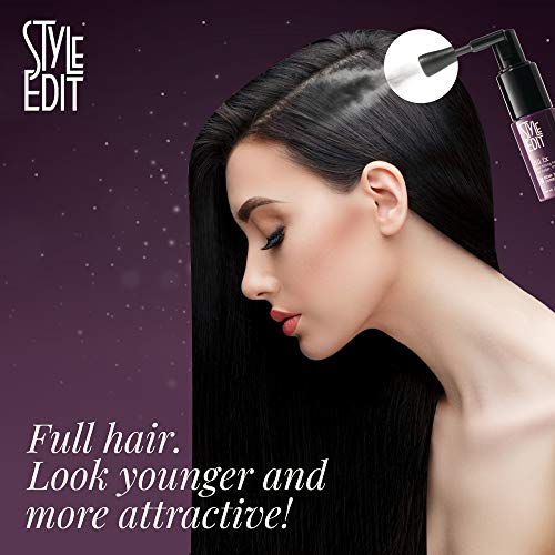 Влакна за мигновени разширения коса Style Edit, за Изтъняване на косата или плешиви петна, Коректор средство срещу косопад-за мъже И жени | ЧЕРНА | (Налично в няколко цвят