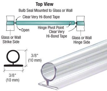 Прозрачна Виниловое печат лампи Brixwell PSBL38T с разлика от 3/8 инча с помощта на самозалепваща се лента 3 М Дължина 95 см