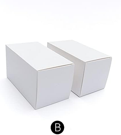 SHUKELE LPHZ914 20 бр/Празна картонена подарък Подарък кутия Опаковка обтегач Долната Кутия Изискана Малка кутия / 350 грама Бяла картичка Подаръци (Размер на ваучър за подарък на пакет: 20 бр., размер на луксозни кутии: